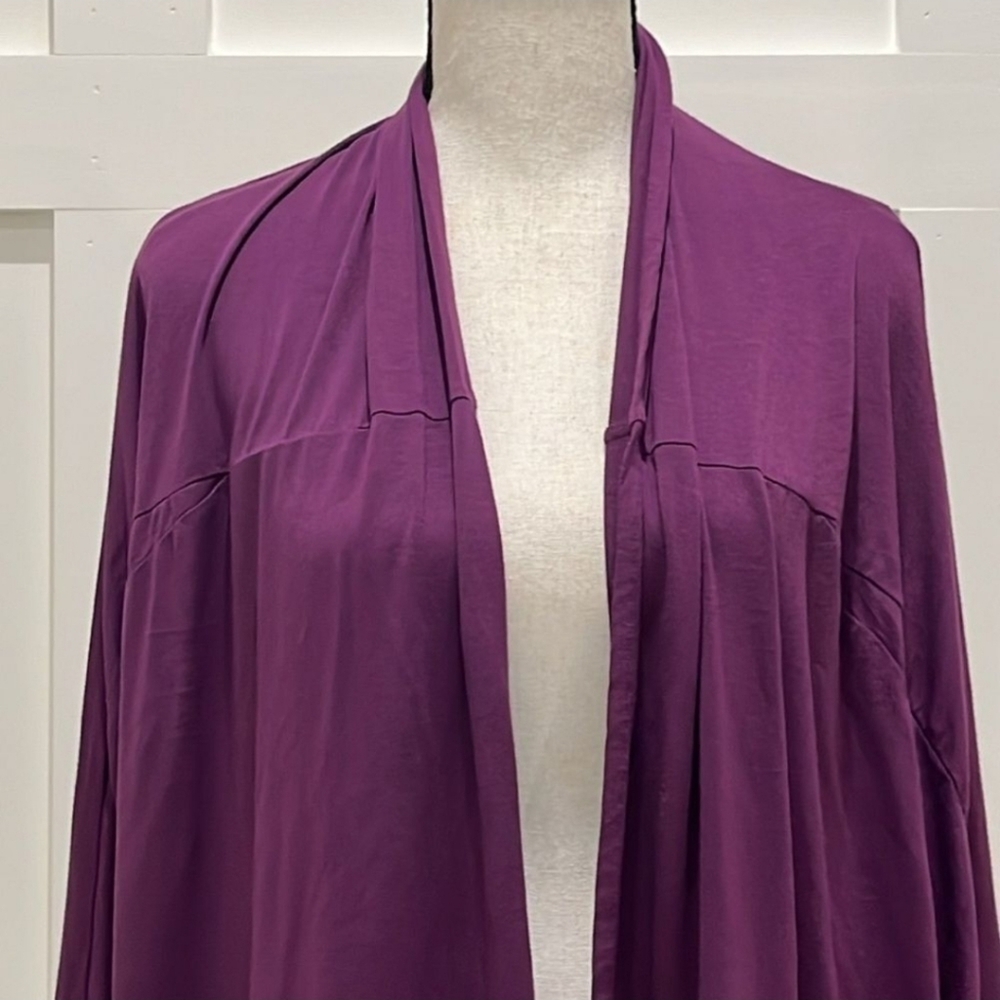 Coldwater Creek Rich Purple Knit Cardigan